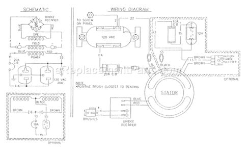 Page B Diagram and Parts List for 5510-0  Briggs and Stratton Generator